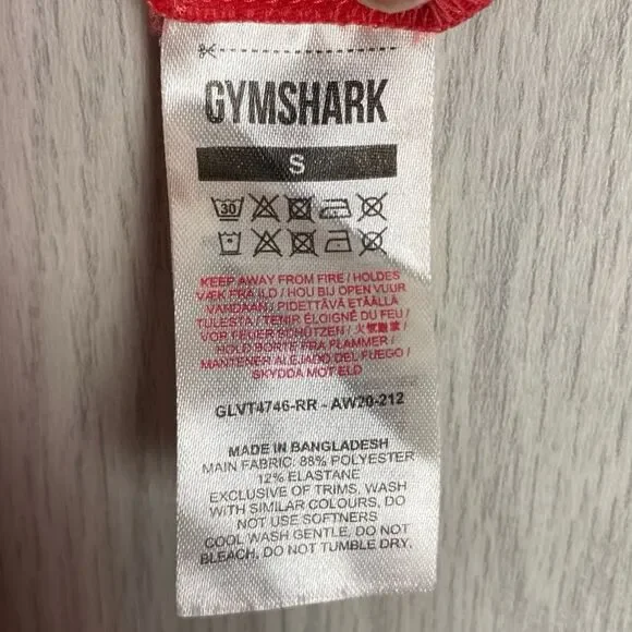 Gymshark | Pink Racerback Logo Tank Top Size Small - Picture 9 of 9